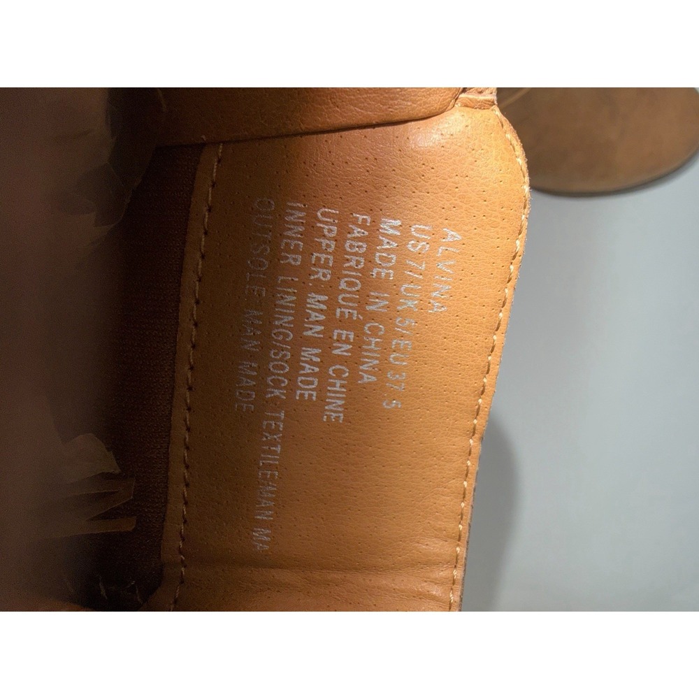Just Fab Brown Strap Buckle Zip Up Booties Size 7 - Picture 11 of 11